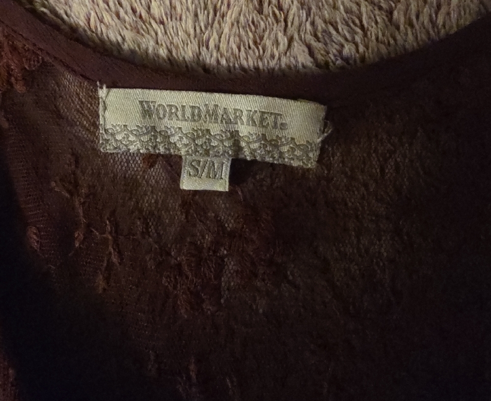 Cost Plus World Market Deep Purple Long Sleeve Dress - Picture 3 of 3